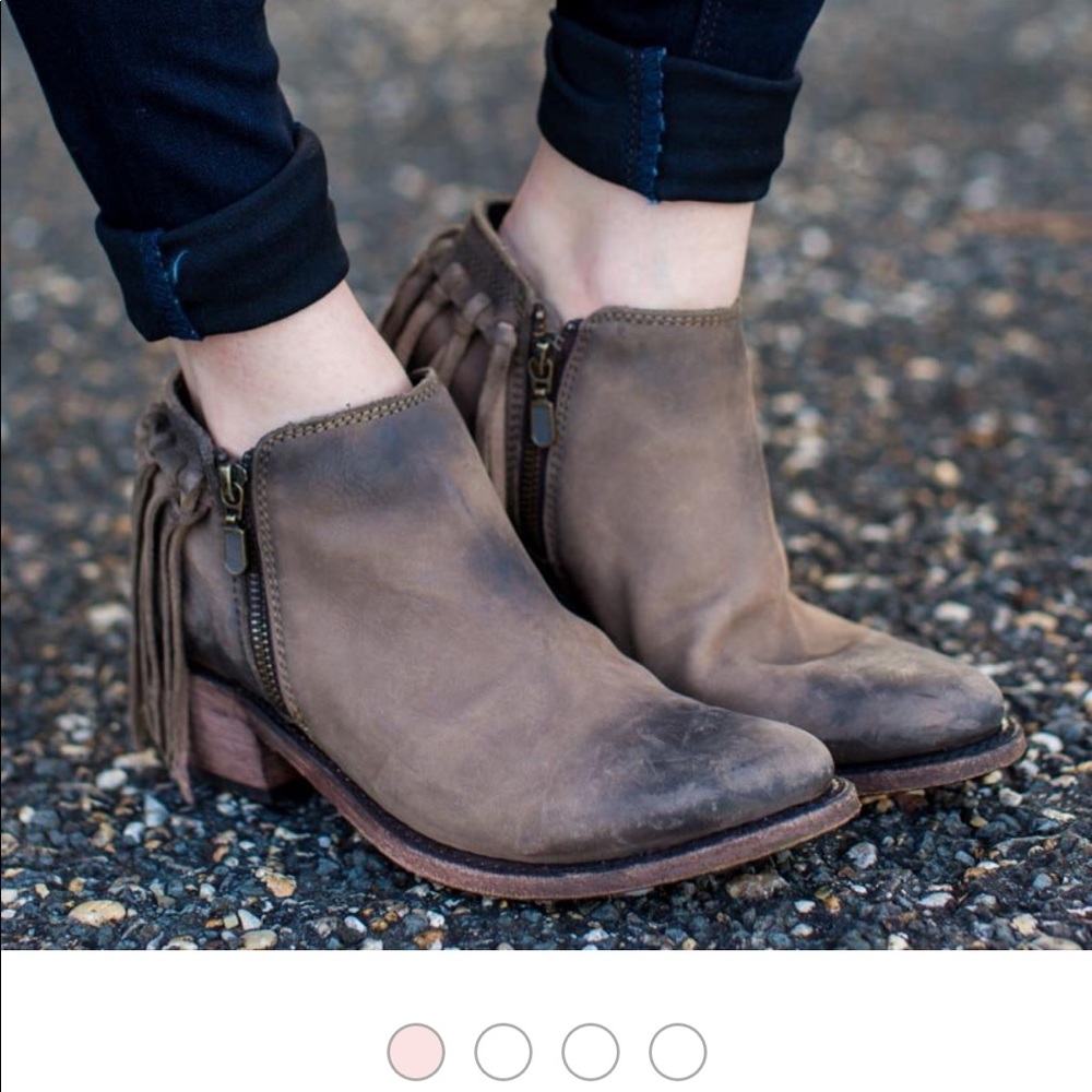 Liberty Black Fringe Booties